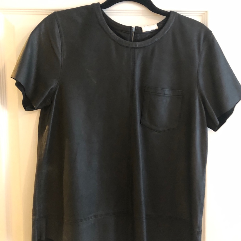 AG brand womens leather t-shirt